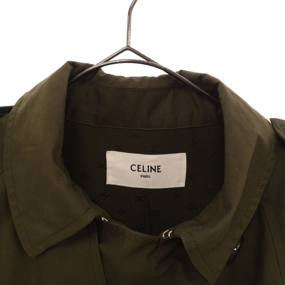 CELINE (セリーヌ) 20SS Khaki Coat ベルト付きトレンチロングコート 