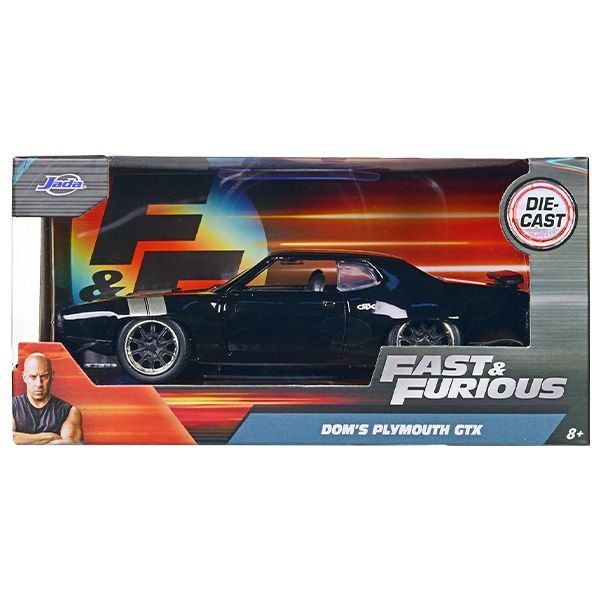 JADATOYS 1:32 ワイルドスピードダイキャストカー DOM's Plymouth GTX