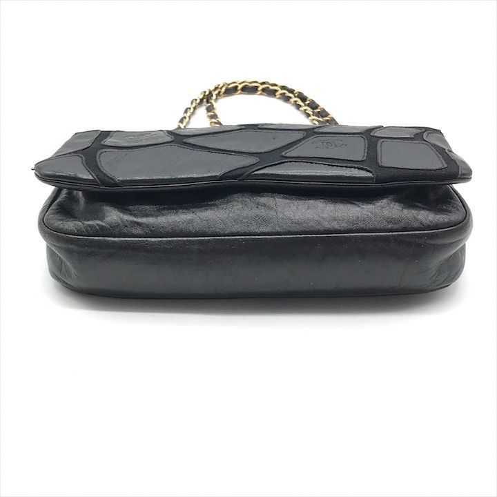 良品 CHANEL シャネル ココマーク クロコ柄 ラムスキン コットン フル  