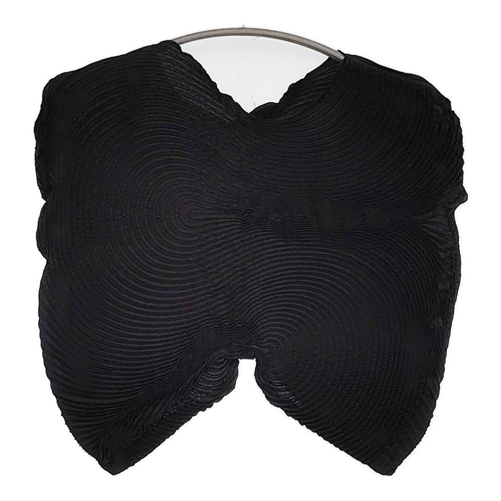 ISSEY MIYAKE 3 Dスチームストレッチプリーツ サイズ2 カットソー ブラック レディース イッセイミヤケ 5-0916 S