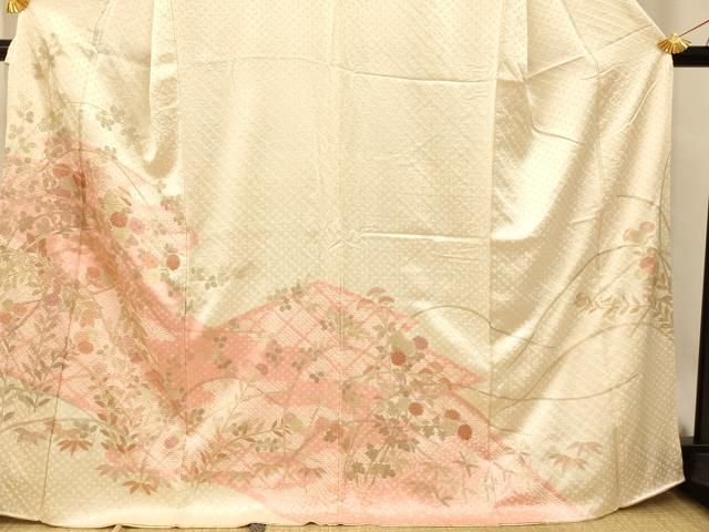 平和屋着物●訪問着　絞り　辻が花　金彩　正絹　逸品　CAAW3987vf 平和屋着物○訪問着 絞り 辻が花 金彩 正絹 逸品 CAAW3987vf