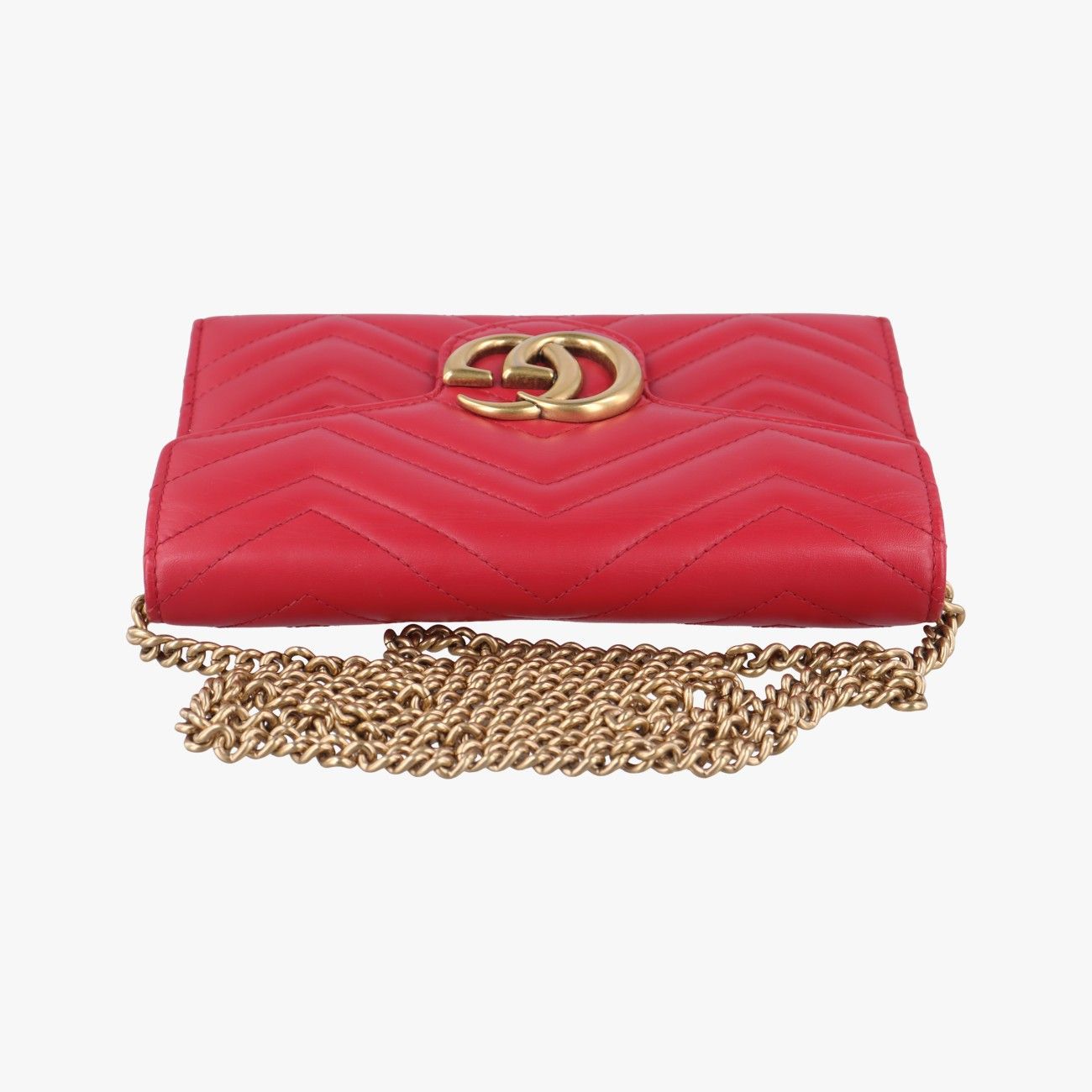 グッチGucciGGマーモントレッドレザー474575