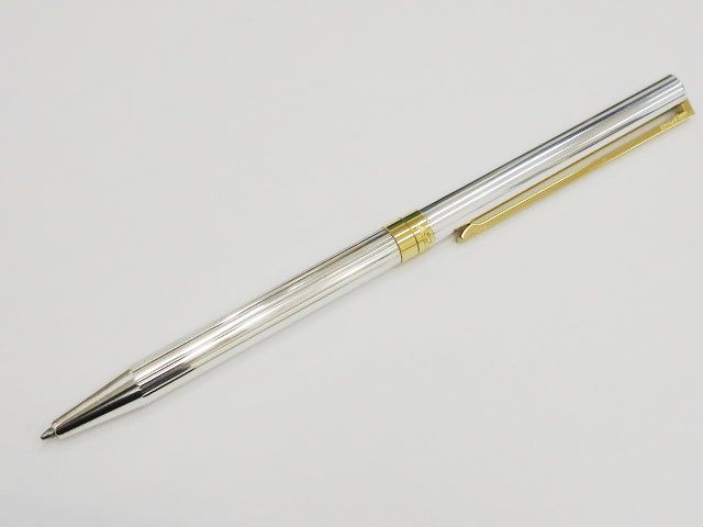 エステーデュポン 人気 S.T.DUPONT ボールペン シルバー×ゴールド