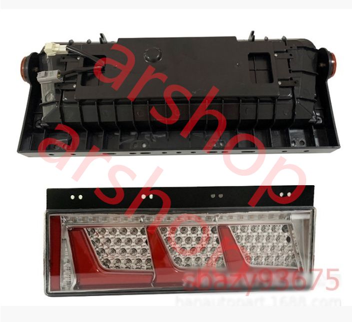 LEDコンビネーションテールランプAタイプ 左右セット 24V専用 大型用テールランプ 3連テールライト トラックテールライト LED