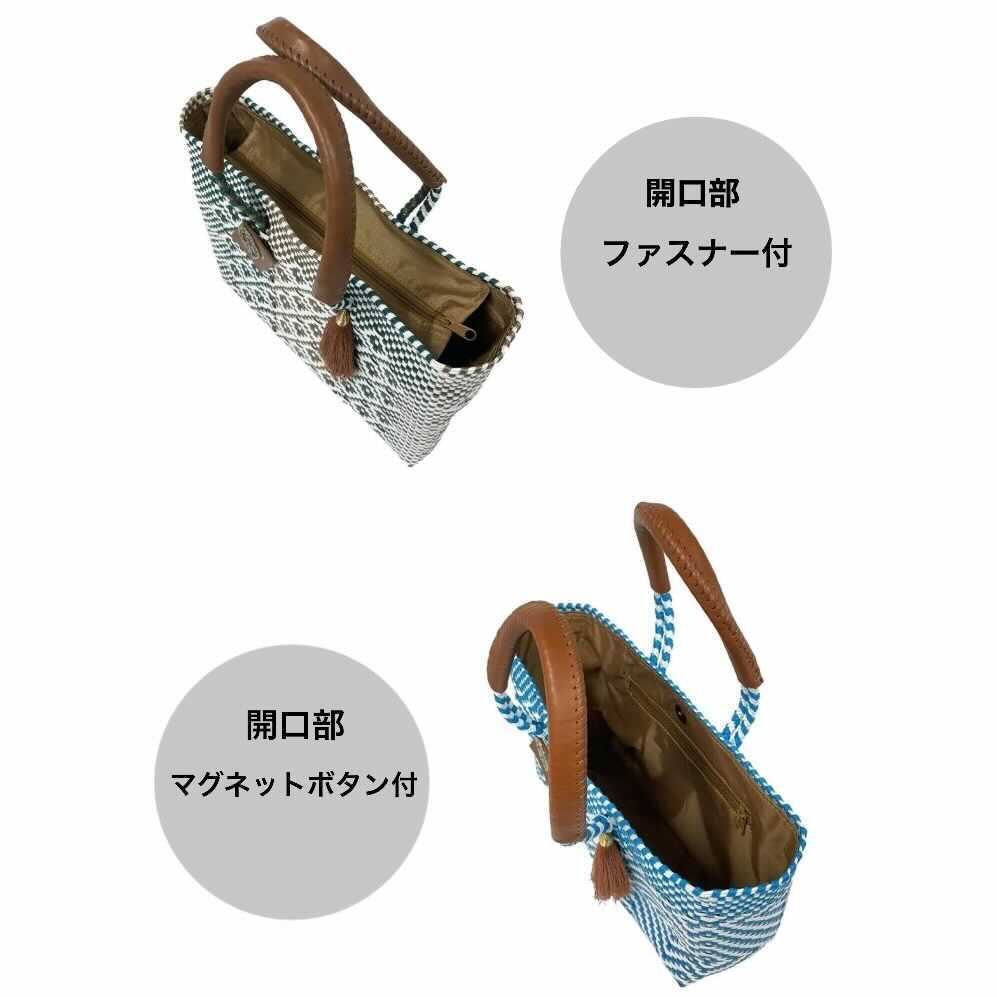 メルカドバッグ　トートバッグ　LadyPaola　ブルー メルカドバッグ LadyPaola ロンボ ネイビー - メルカリ