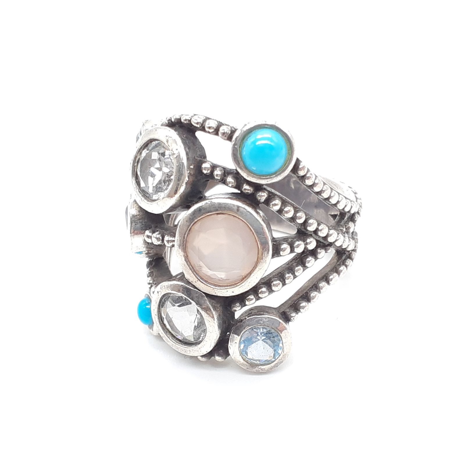Stephen Dweck クォーツ　リング　US7 Garden of Stephen Faceted Smoky Quartz Ring in Sterling