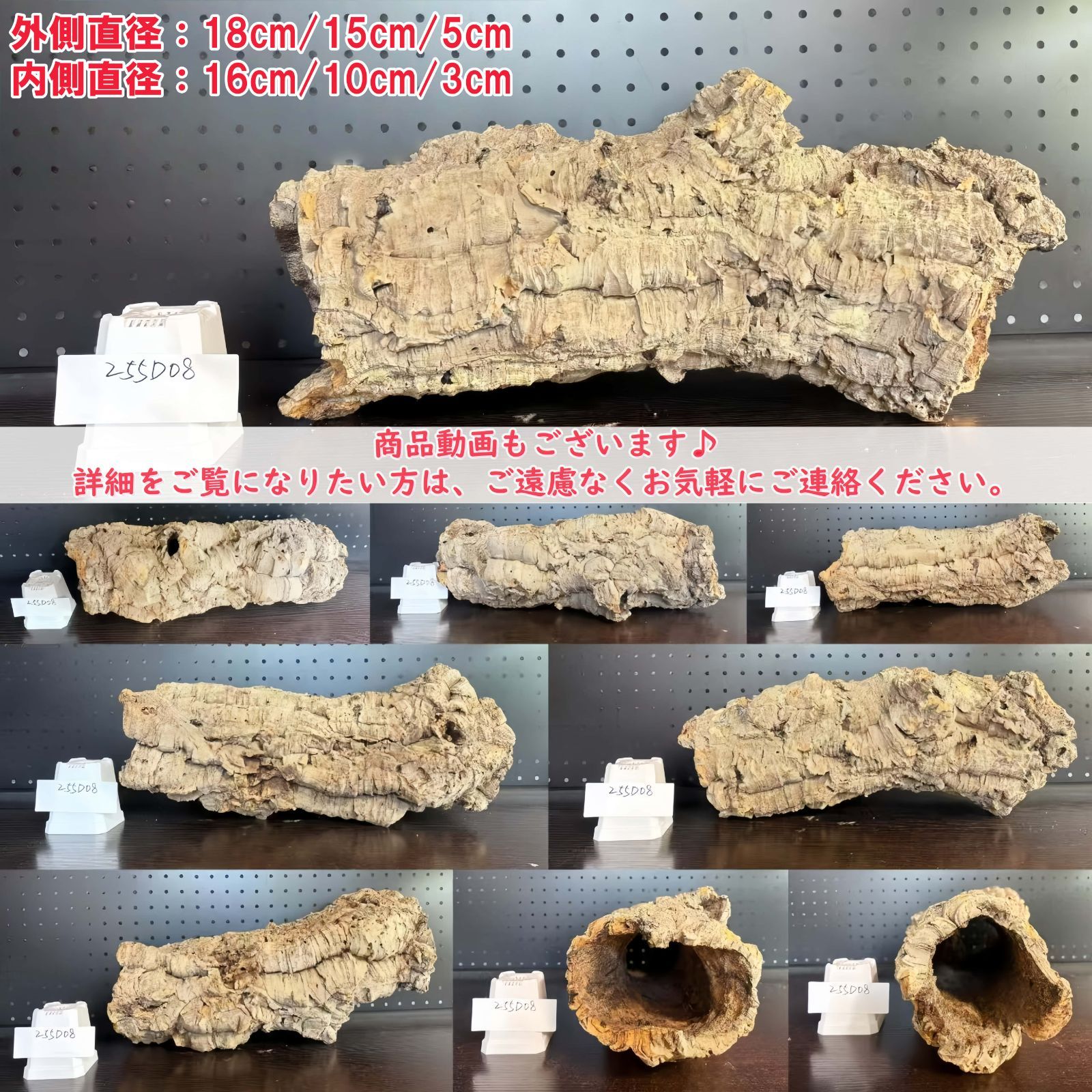 D08 ポルトガル産 キャノンコルク コルク樹皮 コルク板 バージンコルク