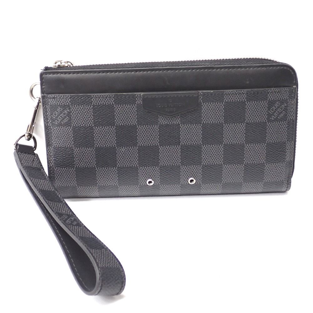 Ft1185971 ルイ・ヴィトン 長財布 L字ファスナー ジッピードラゴンヌ ダミエ・グラフィット N60379 メンズ LOUIS VUITTON 中古