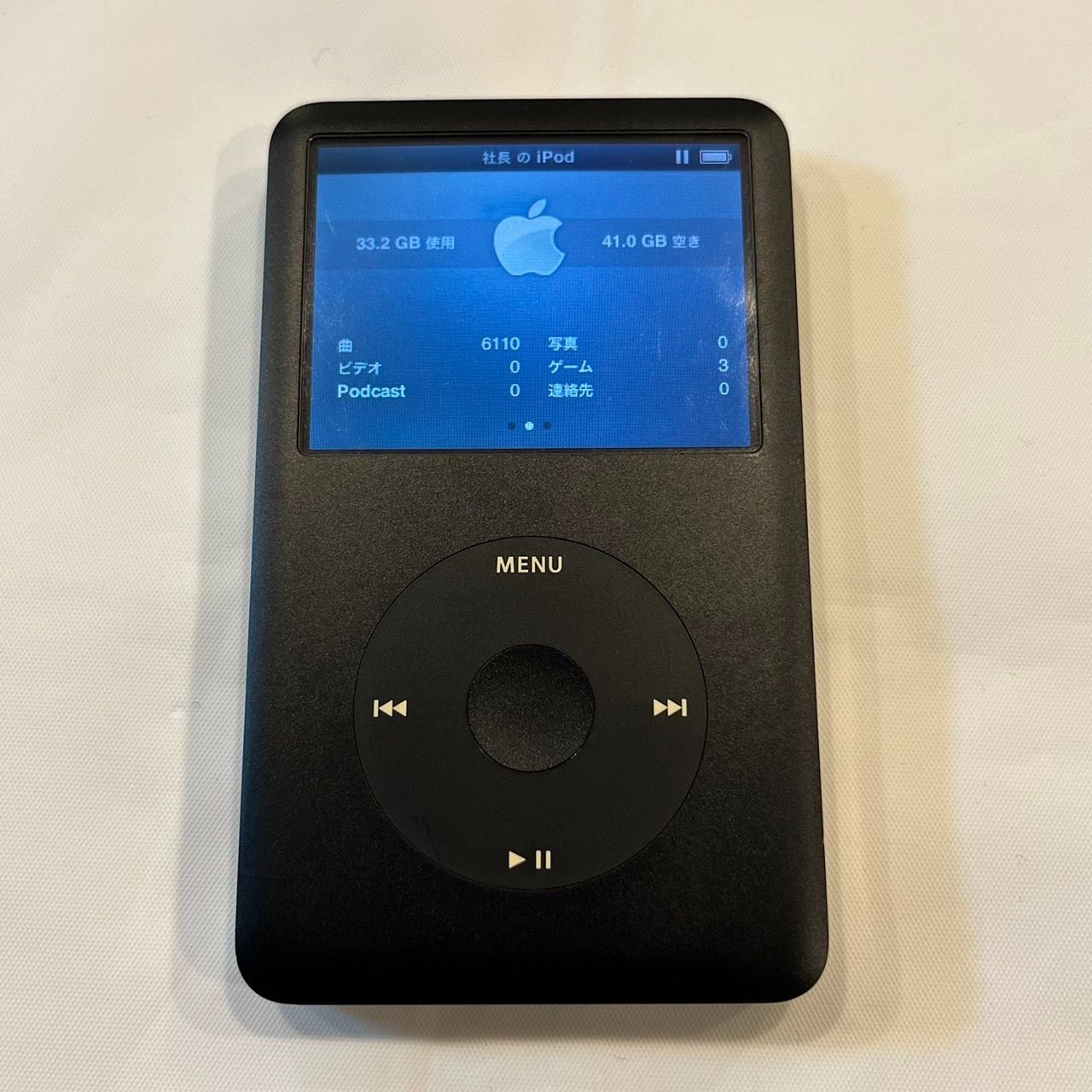 ポータブルプレーヤー APPLE IPOD 80GB A1238 Apple (アップル) iPod Classic A1238 本体のみ 80GB キズ有