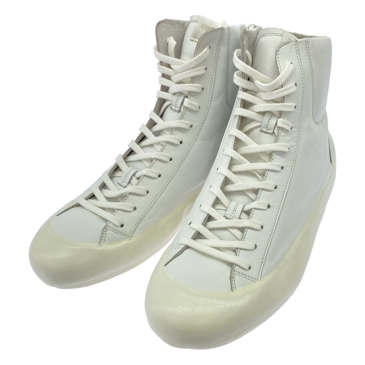 RBRSL Rubber Soul ラバーソウル TRONC サイドジップハイカットスニーカー  ホワイト 42 RBRSL Rubber Soul ラバーソウル TRONC サイドジップハイカット