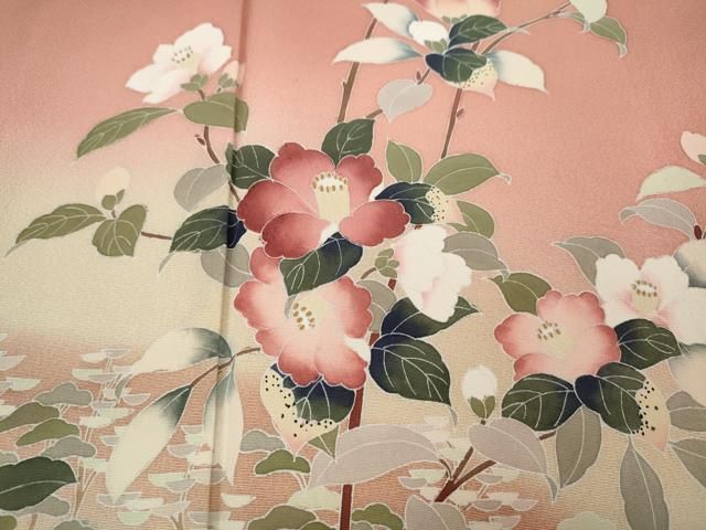 平和屋着物●訪問着　友禅　枝花文　暈し染め　正絹　逸品　CAAX4641ut 平和屋着物○訪問着 友禅 枝花文 暈し染め 正絹 逸品 CAAX4641ut