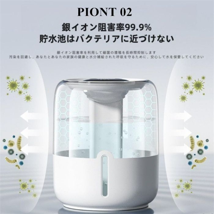 新品未使用６.５リットル上部給水式超音波加湿器 新しい未使用 加湿器 大容量 6.8L 加湿器 卓上 超音波加湿器 上