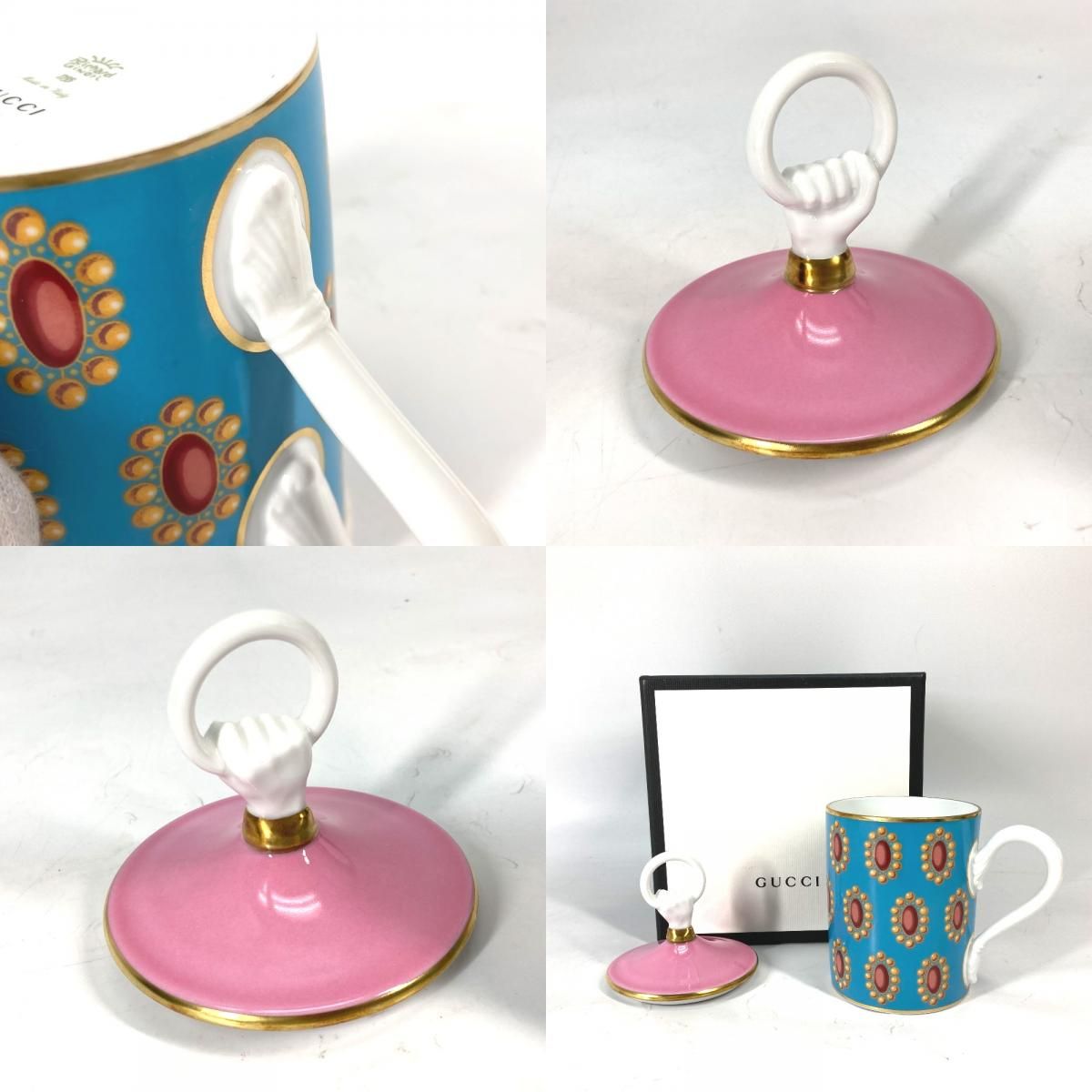GUCCI グッチ マグカップ 蓋つき 陶器 - メルカリ