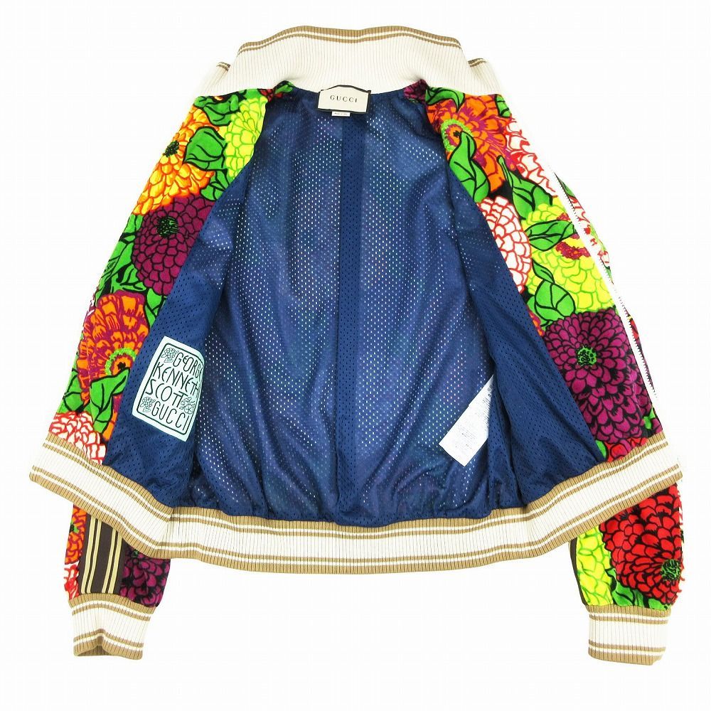 美品 GUCCI グッチ ケンスコット ベロアジップジャケット フラワー