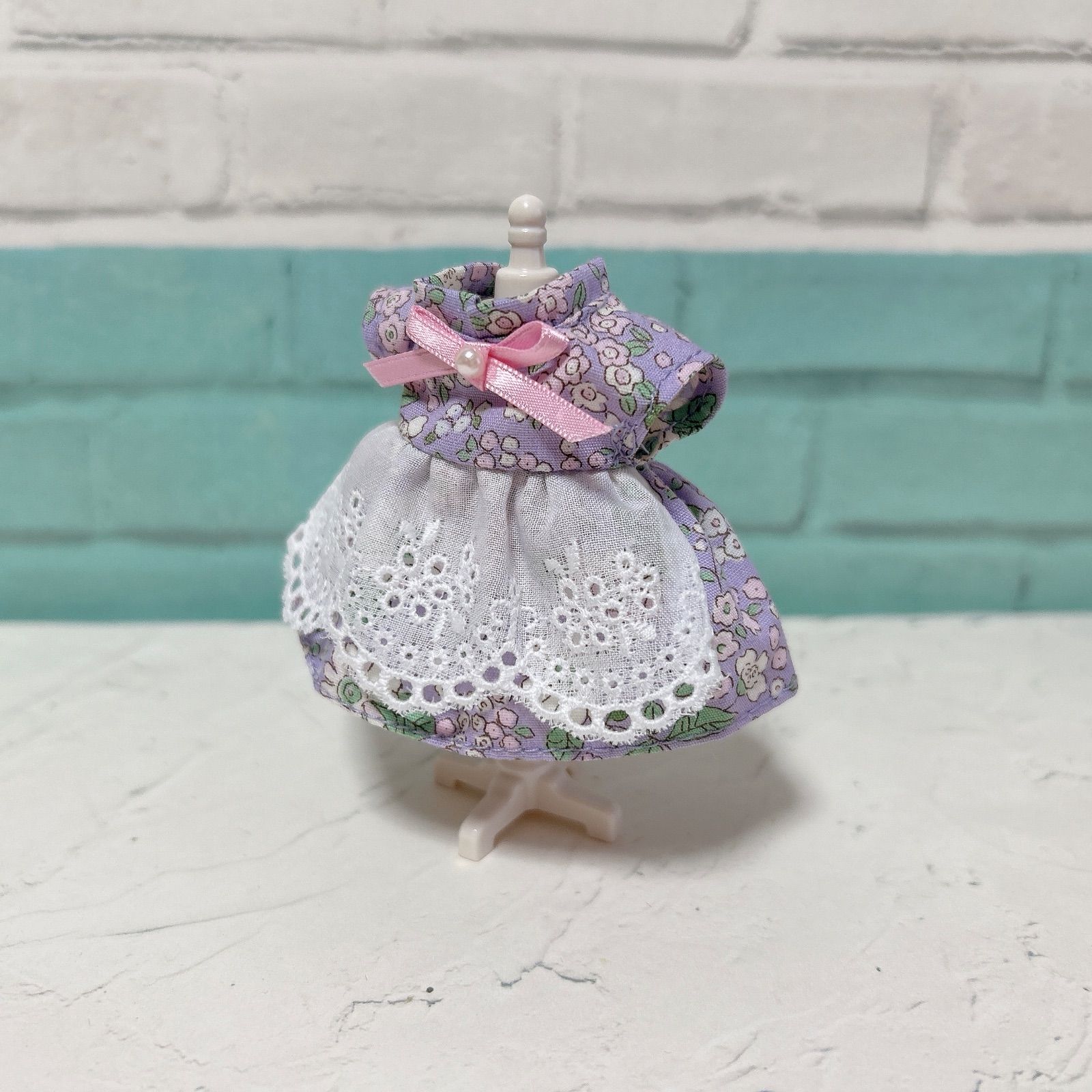 シルバニア ハンドメイド お母さん 服 紫 - メルカリ