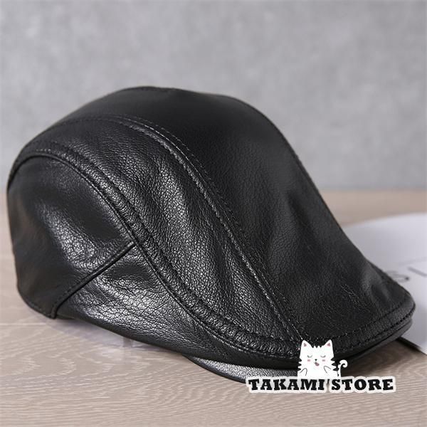ハンチング メンズ 帽子 本革 レディース レザーハンチング