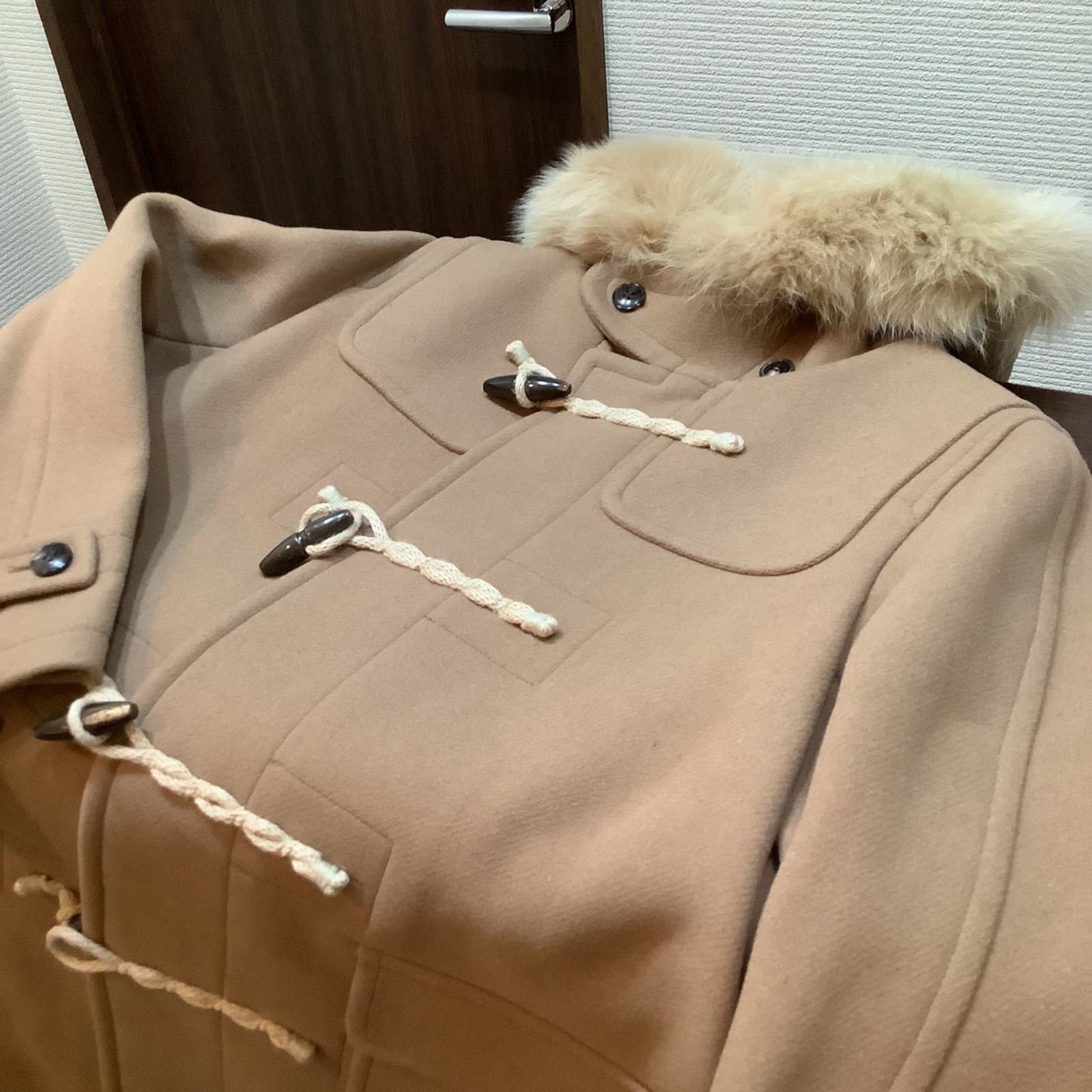 Drawer ドゥロワー ウールメルトンノーカラーコート サイズ36 Drawer F