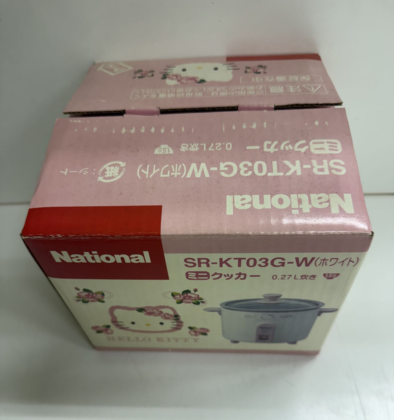 ♥品 National SR-KT03G-W ハローキティ ミニクッカー 0.27L炊き