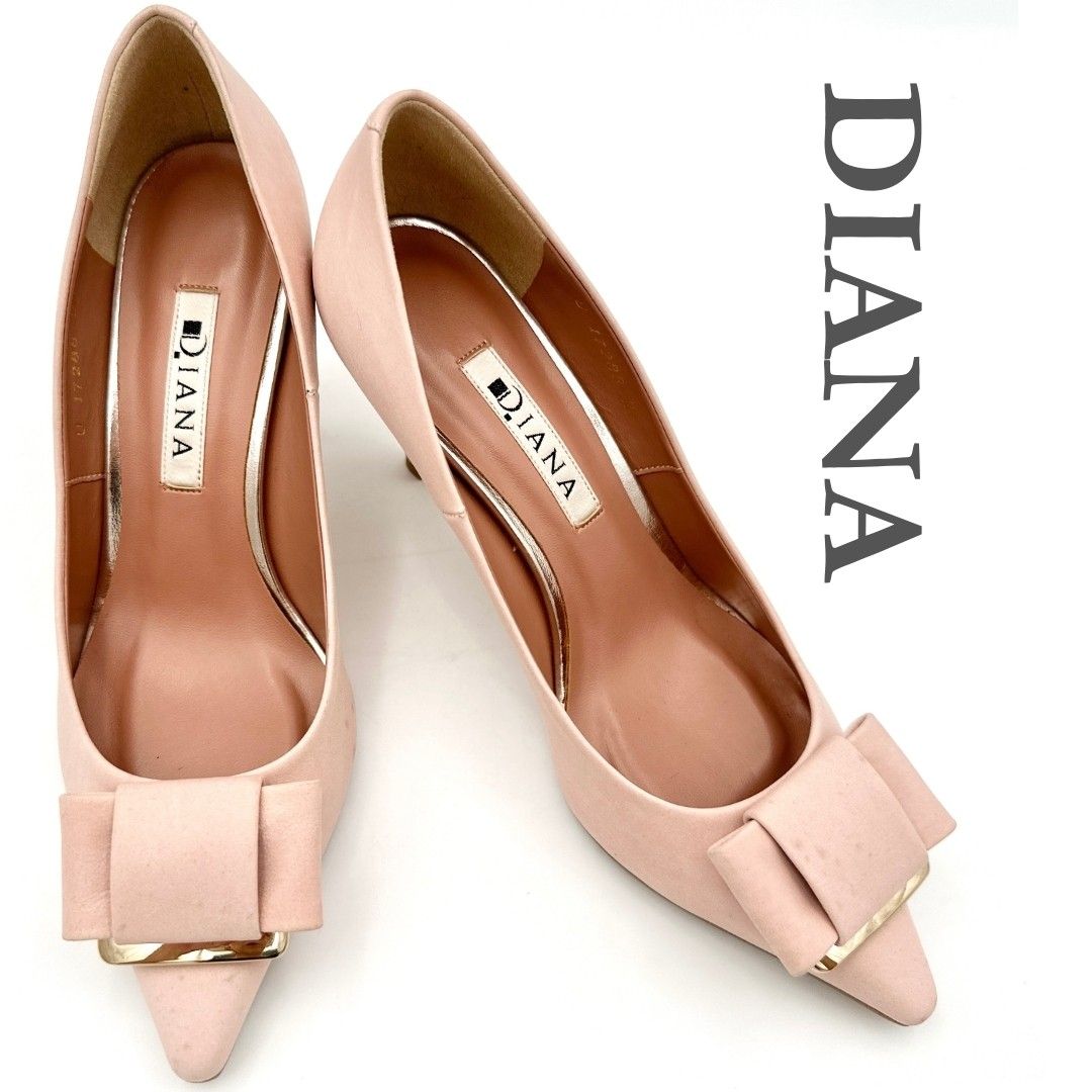 □新品級□ DIANA ハイヒール リボン ピンヒール ピンク 1224T