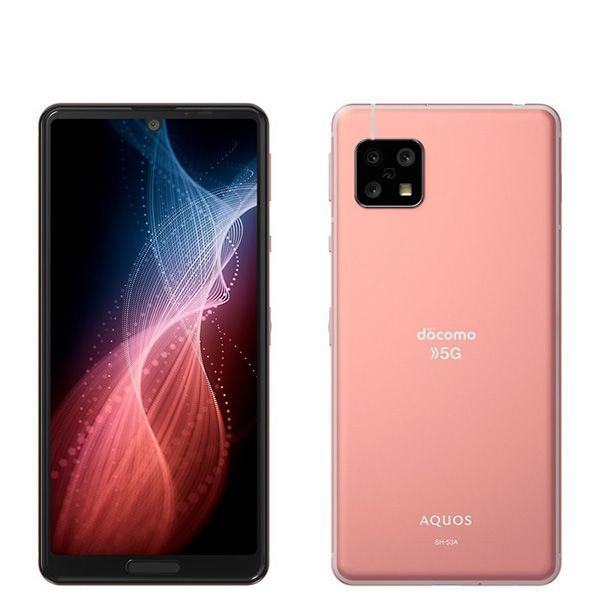 【中古】 SH-53A AQUOS sense5G Coral Red SIMフリー 本体 ドコモ スマホ シャープ【送料無料】 sh53ard7mtm