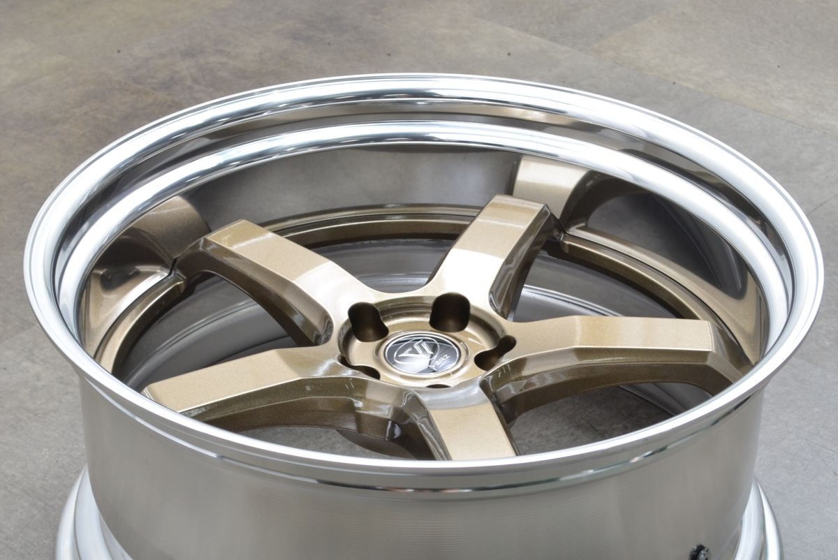 超深リム 2ピース KHUL Racing VERZ DDR01 22in 10J -13 PCD114.3 5穴 ステップリム 1本 クラウン スカイライン チューナーサイズ TRITUETUBI_COM