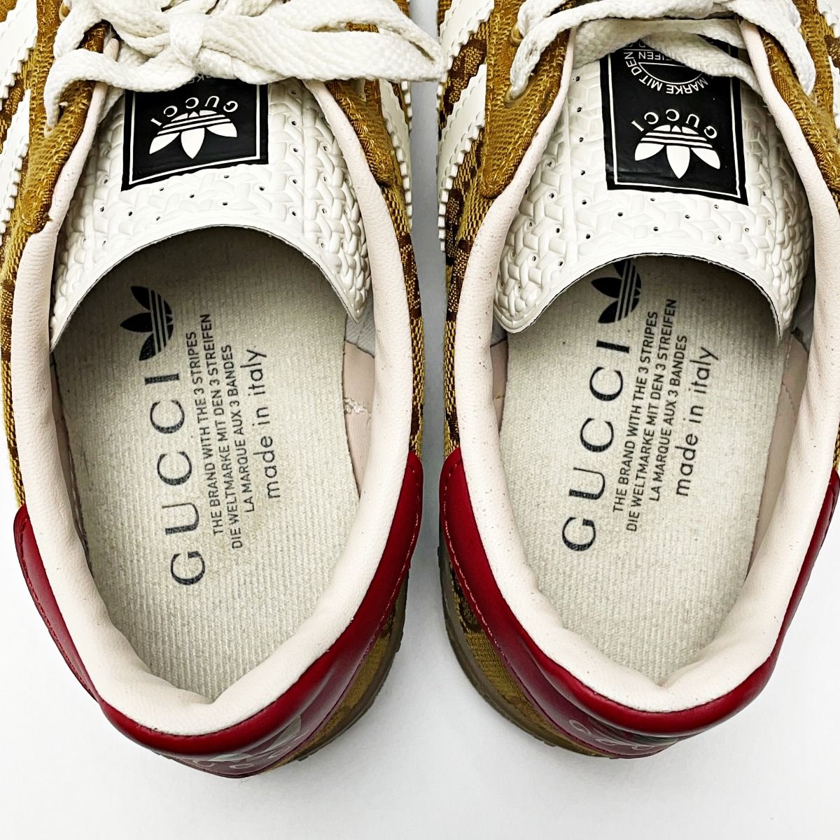 GUCCI グッチ adidasコラボ ガゼル スニーカー ブラウン GGスプリーム  