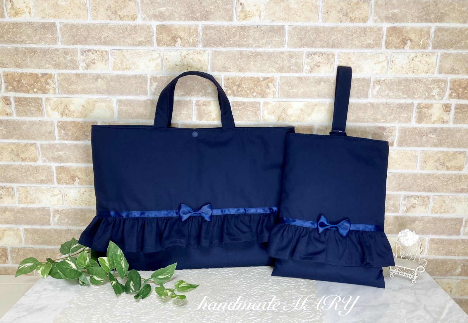 早期割引中 ネイビー無地の入園入学グッズ