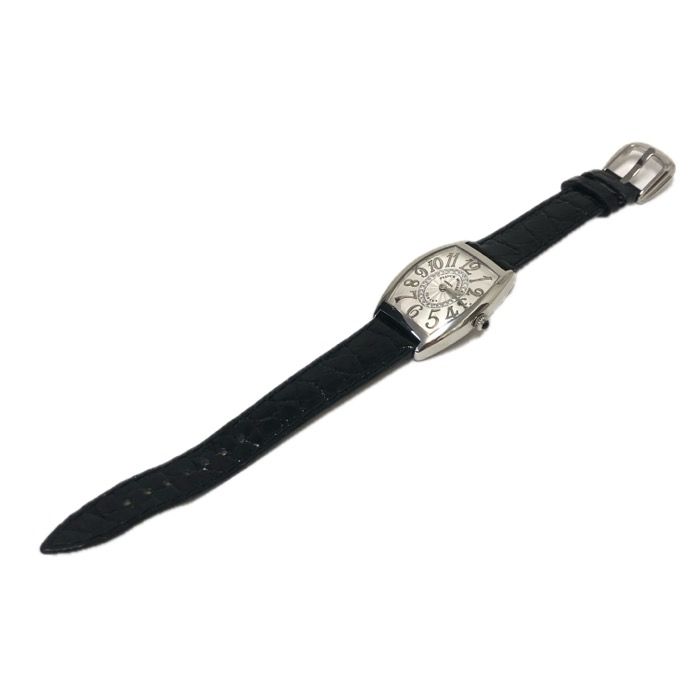 FRANCK MULLER フランクミュラー トノーカーべックス レリーフ 1752 B QZ REL CD 1R 腕時計 シルバー クオーツ シルバー文字盤【中古】 レディース FRANCK MULLER フランクミュラー トノーカーべックス レリーフ 1752 B
