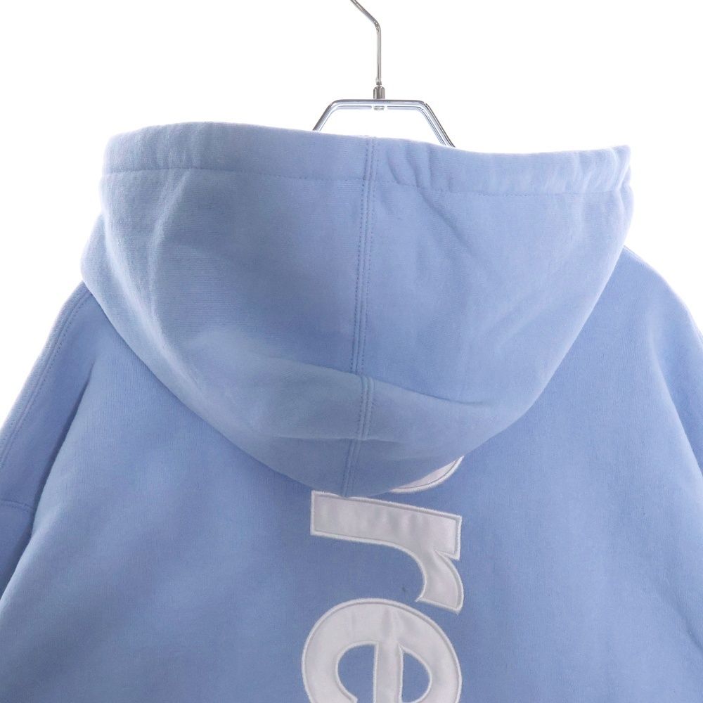 や*ん様 シュプリーム サテンアップリケフーディー ライトブルー 24FW Buy Supreme Satin Appliqué Hooded Sweatshirt 'Light Blue