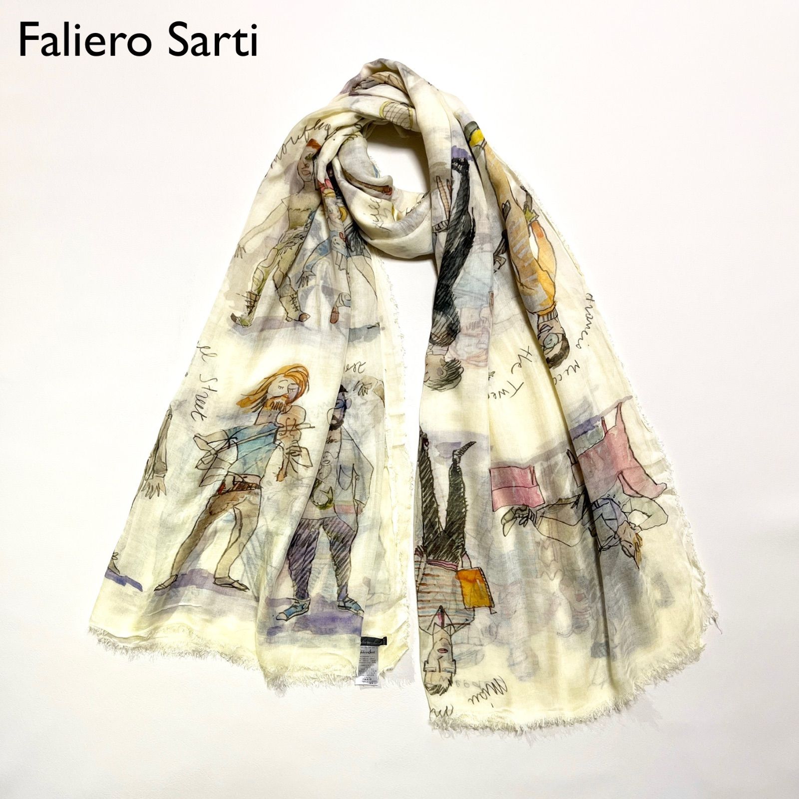 cD22 Faliero Sarti 希少 Friends フレンズ 大判ストール cD22 Faliero Sarti 希少 Friends フレンズ 大判ストール