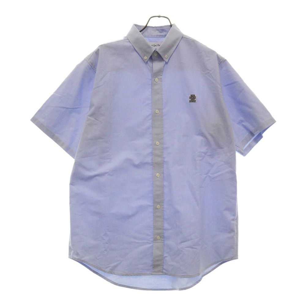 THE BLACK EYE PATCH (ブラックアイパッチ) SMALL OG LABEL SS SHIRT スモール ラベル ロゴ ボタンダウン コットン 半袖シャツ ブルー