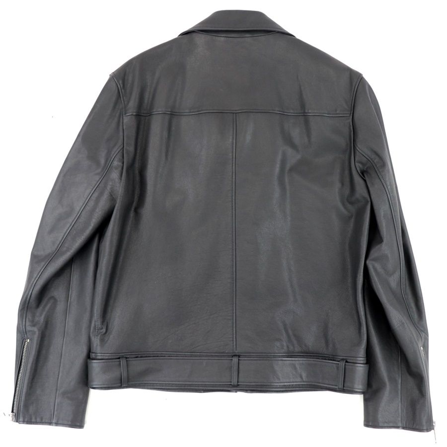 グッチ レザーダブル ライダースジャケット メンズ 黒 52 - メルカリ