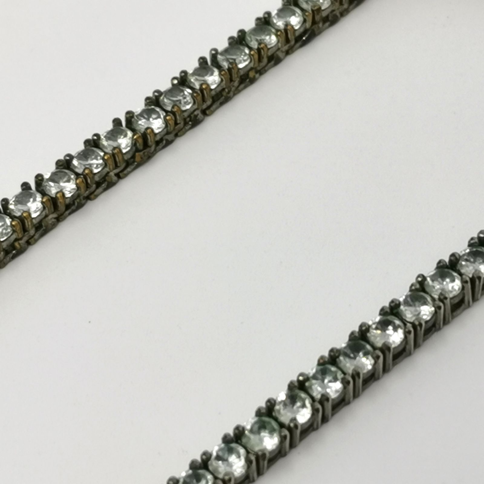 Glitter グリッター ネックレス 31.2g シルバーカラー くすみあり 中古