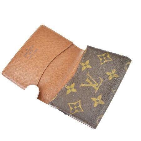 LOUIS VUITTON◆アンヴェロップ・カルトドゥヴィジット_モノグラム・キャンバス_BRW/PVC/BRW/メンズ