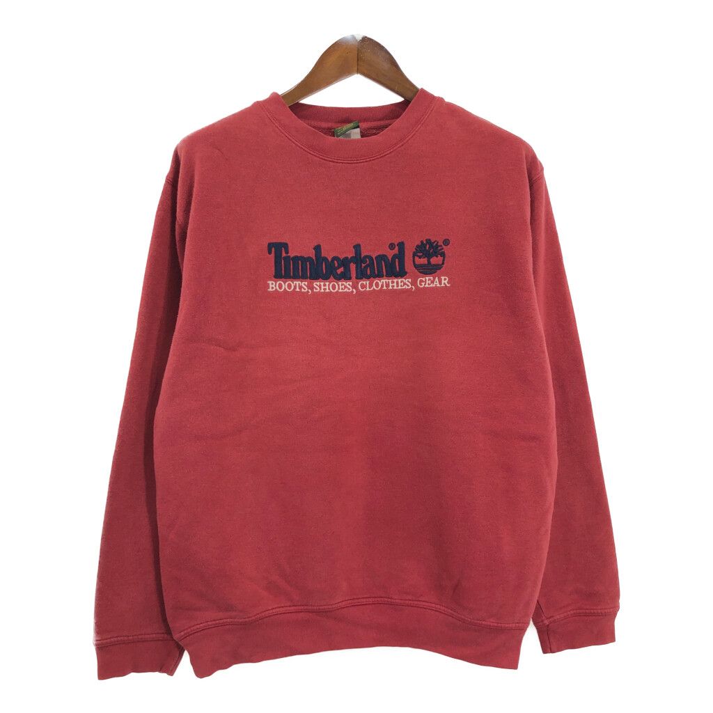 90年代 Timberland ティンバーランド スウェット ロゴ レッド (メンズ 