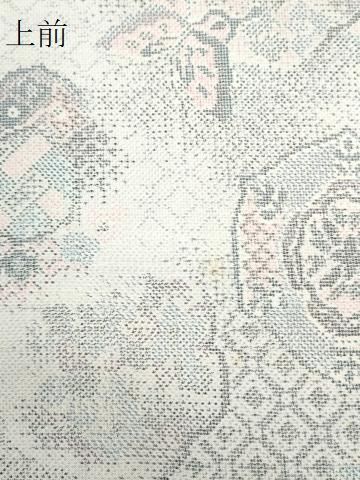 平和屋着物○本場大島紬 白大島 9マルキ 吉祥花文 正絹 逸品 未使用  