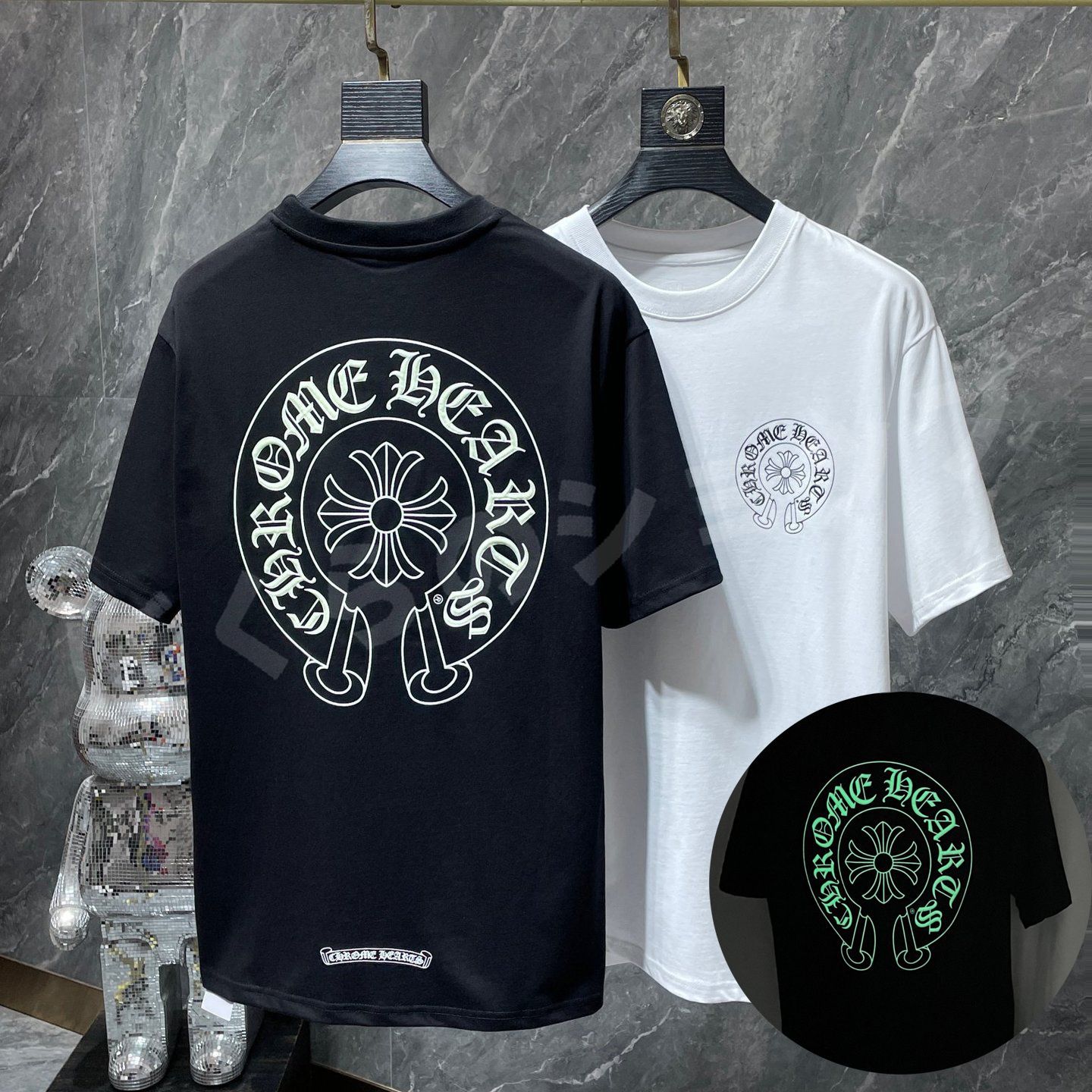 光る！Chrome Hearts | クロムハーツ 半袖 Ｔシャツ カットソー ホワイト ブラック