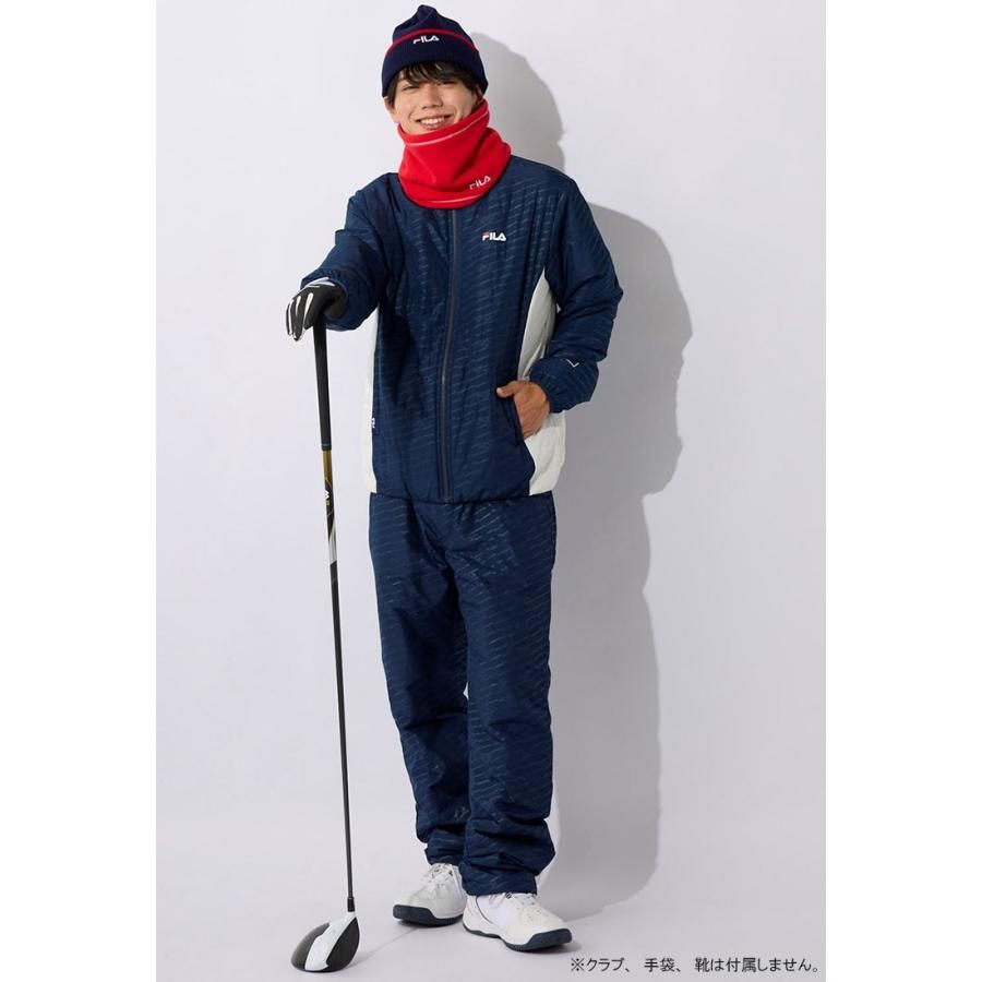 FILA - FILA 中綿 ジャケット パンツ 上下 Ｍ 紺 ネイビー フィラ ゴルフ 新品 FILA フィラ 中綿ジャケット メンズ レディース アウター 中綿
