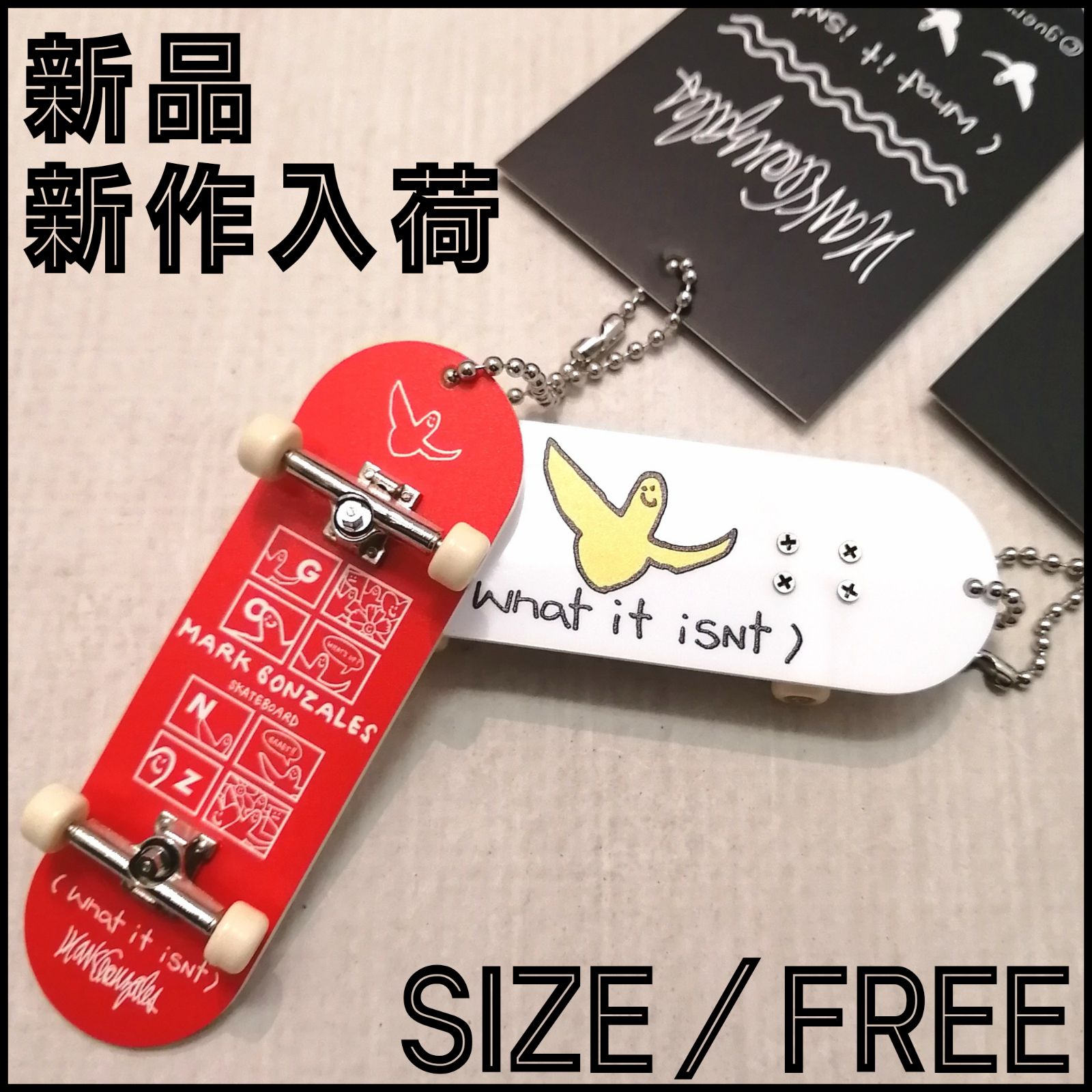 MARK GONZALES／マークゴンザレス スケートボードキーホルダー ストリートファッション スケーターコーデ スケボーブランド スケボー インテリア エンジェル 新品 新作入荷 少量入荷 送料無料 2H9-63112