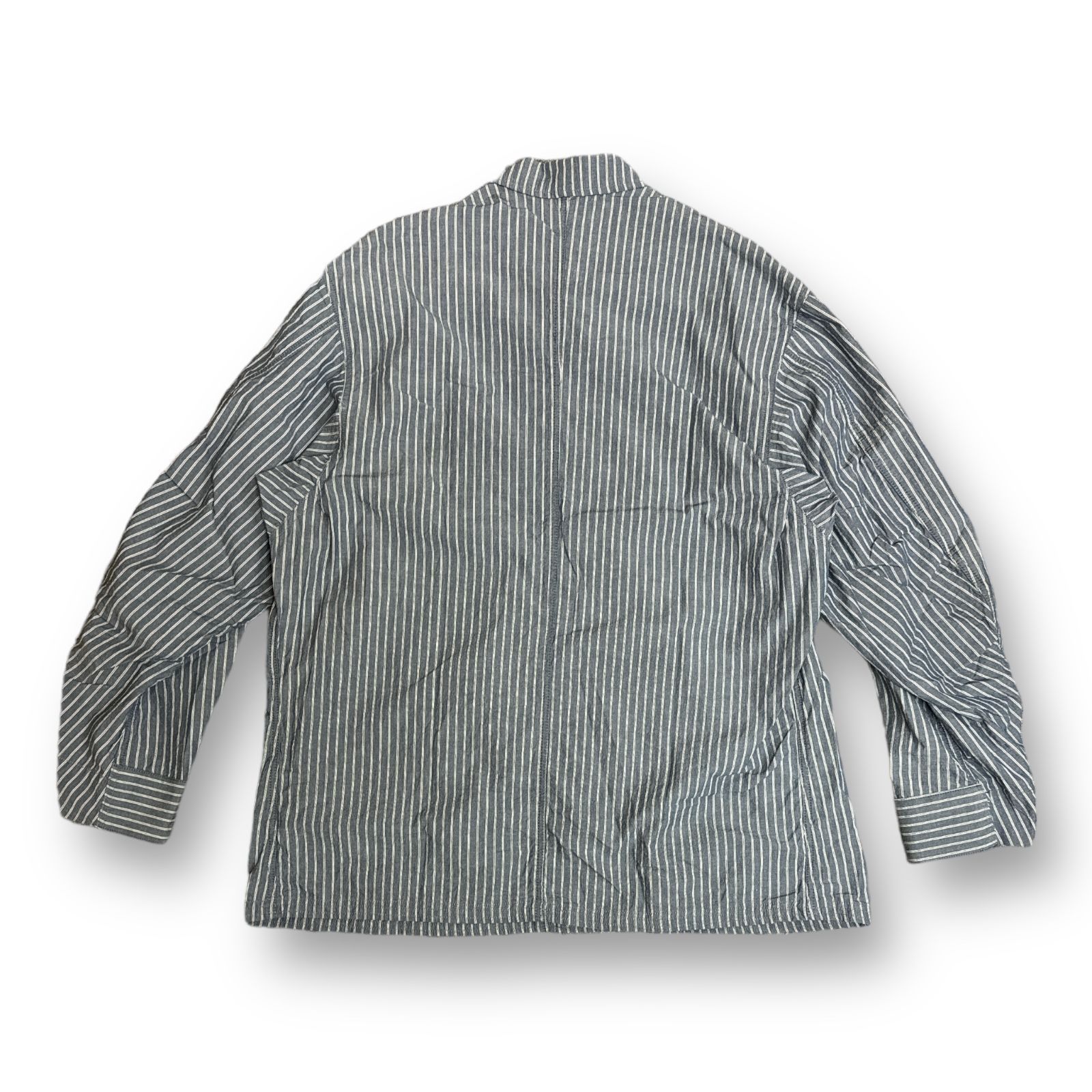 定価37400円 新品 ESSAY 23SS SH-4 BDU SHIRT - Navy stripe オーバ 