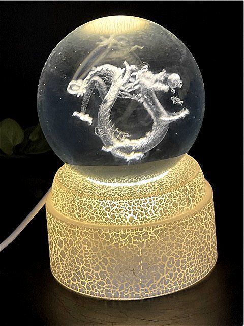 約：76mm超綺麗☆龍入りK9水晶丸玉B87B1/26B20C - メルカリ