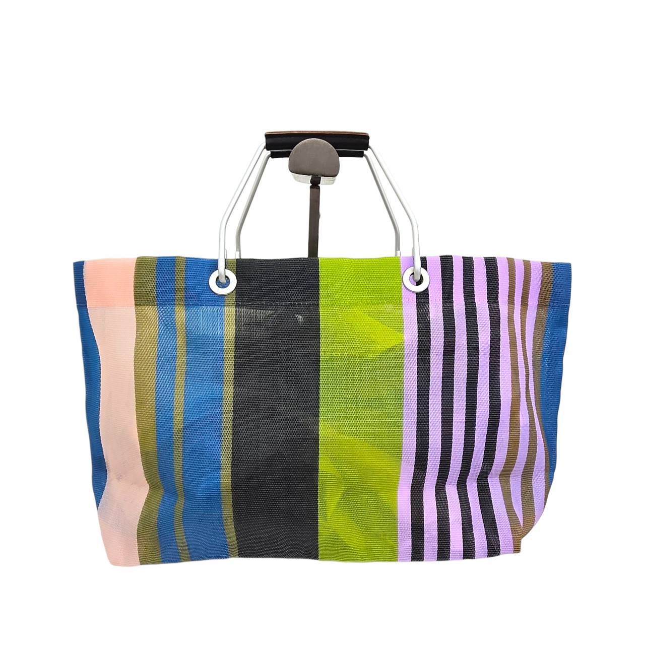 MARNI マルチカラー ストライプ トートバッグ MARNI マルニフラワーカフェ トートバッグ ストライプバッグ