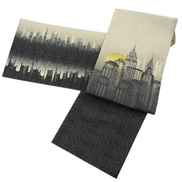 京袋帯 正絹 ブランド 召しませ花-摩天楼 - メルカリ