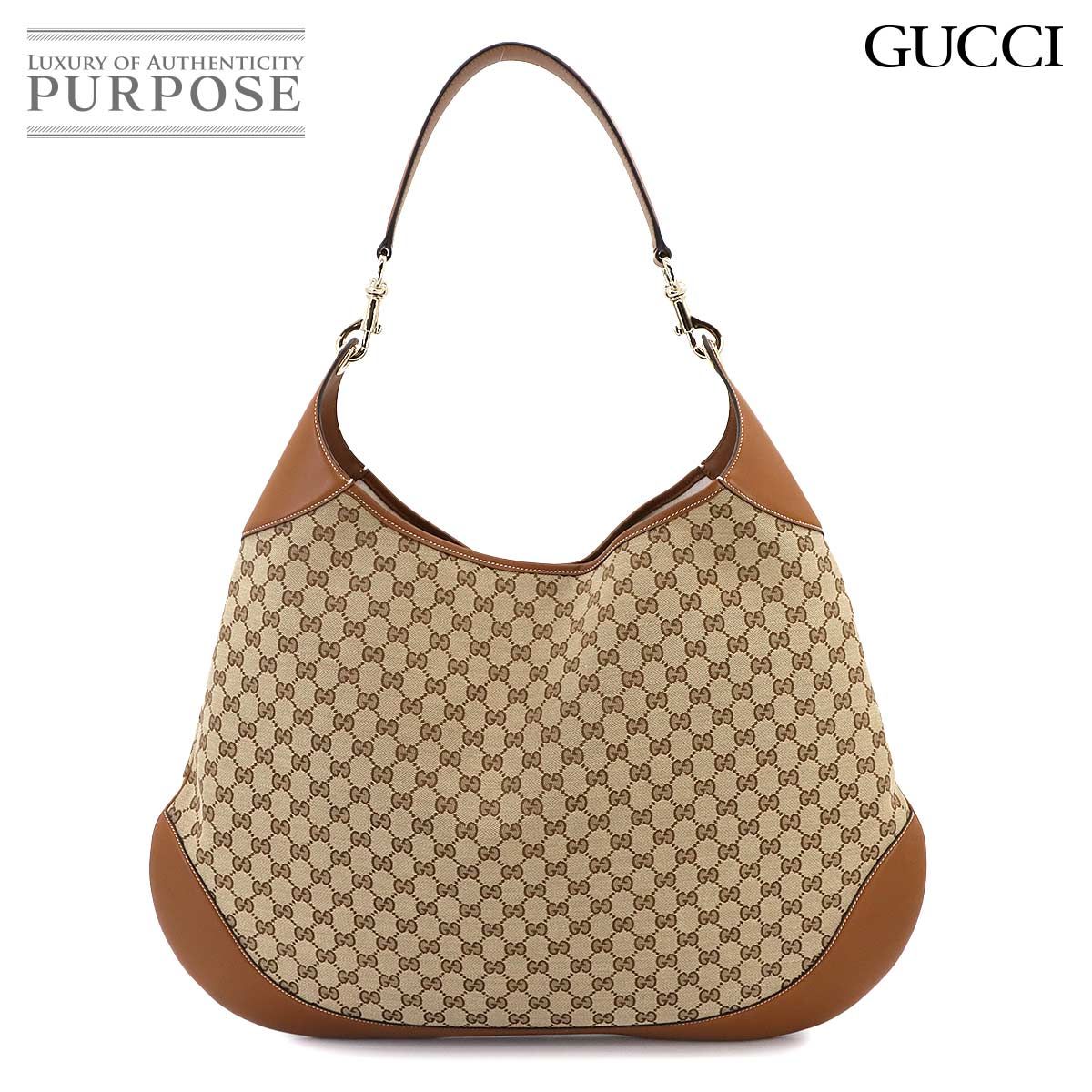 未使用 展示品 グッチ GUCCI GGキャンバス ショルダー バッグ レザー