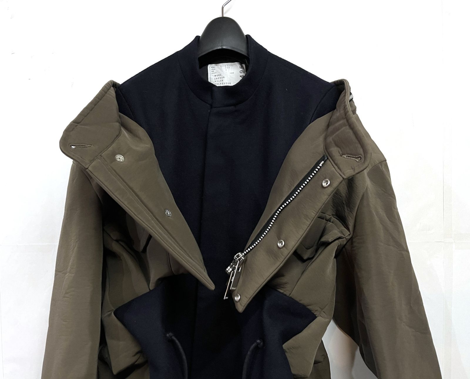 sacai｜サカイ グログラン ボンディング ウール メルトンコート 