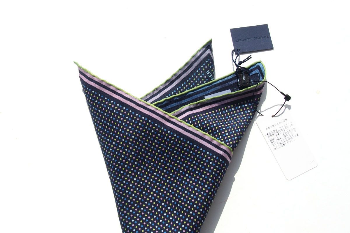 全品送料無料! ｜ ｜ターンブル-アッサー｜Turnbull - Asser｜05｜スモールドット柄シルクポケットチーフ