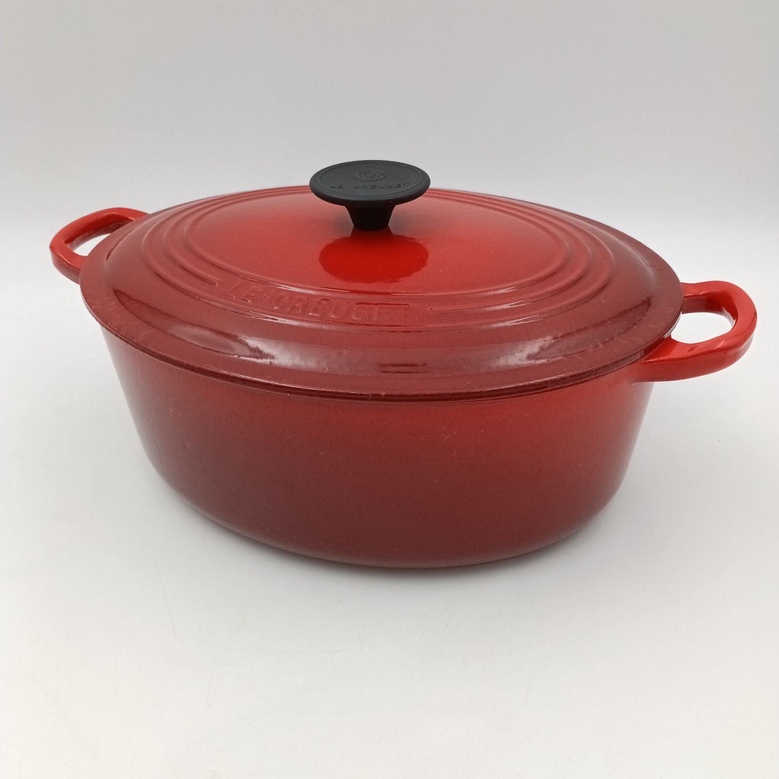 K-0265】LE CREUSET ココット オーバル チェリーレッド 28cm