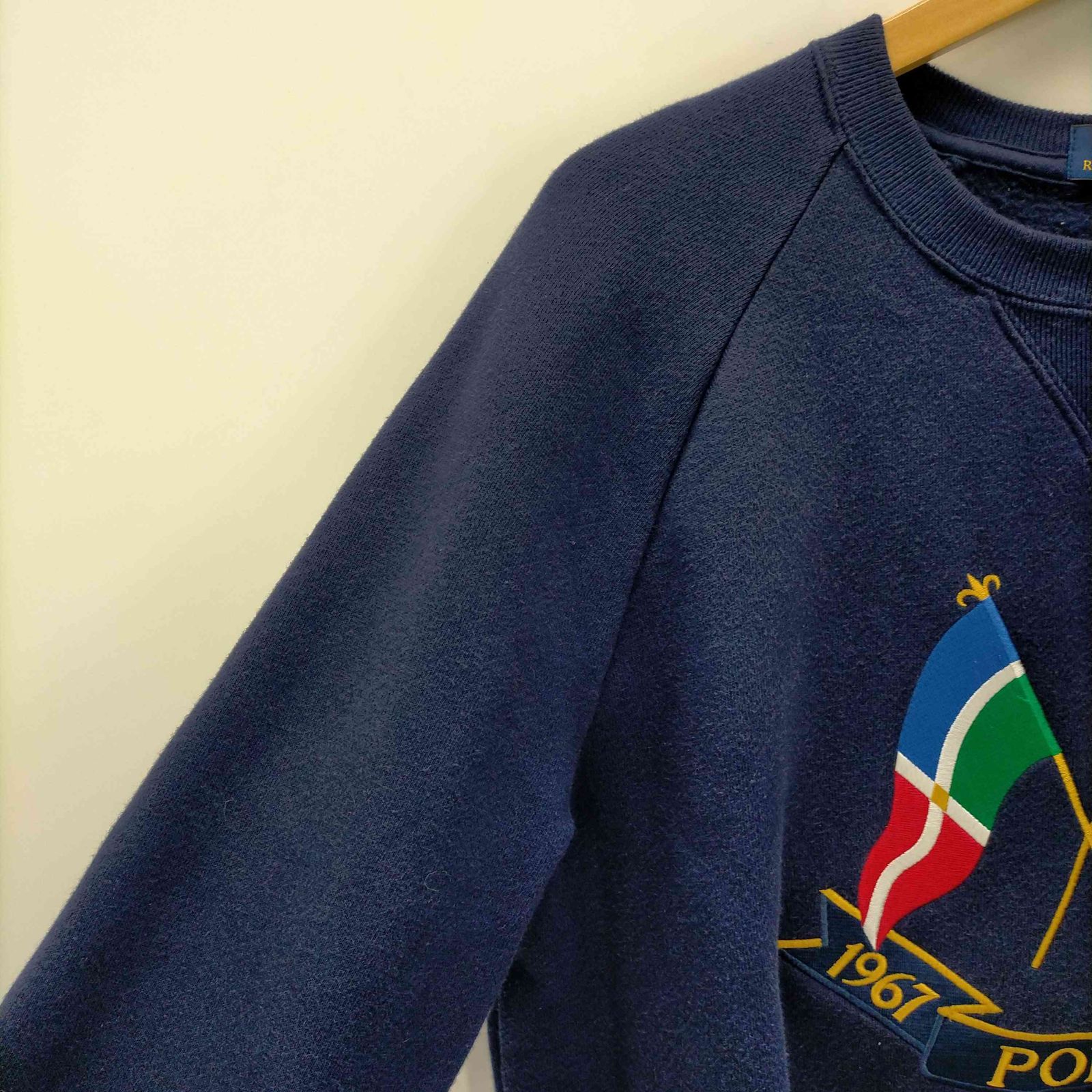 ポロラルフローレン POLO RALPH LAUREN CROSSED FLAGS CREW SWEAT 刺繍 