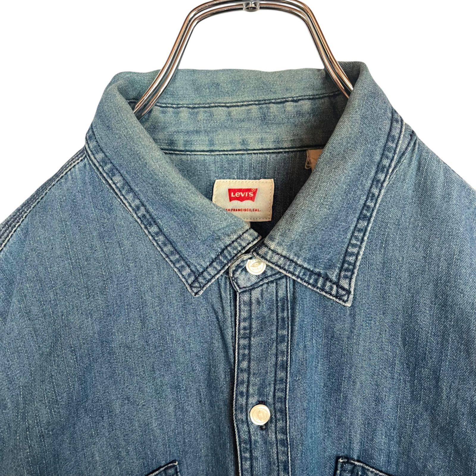 【HA3938】 LEVI'S  リーバイス　長袖シャツ　デニムシャツ　ブルー　Mサイズ