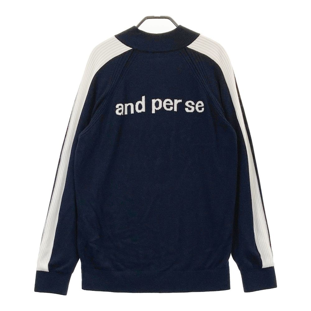 サイズ：L AND PER SE アンパスィ ニットセーター ネイビー系